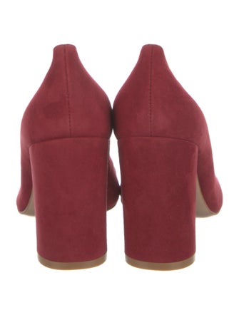 Gianvito Rossi Suede Leather Trim Embellishment Pumps