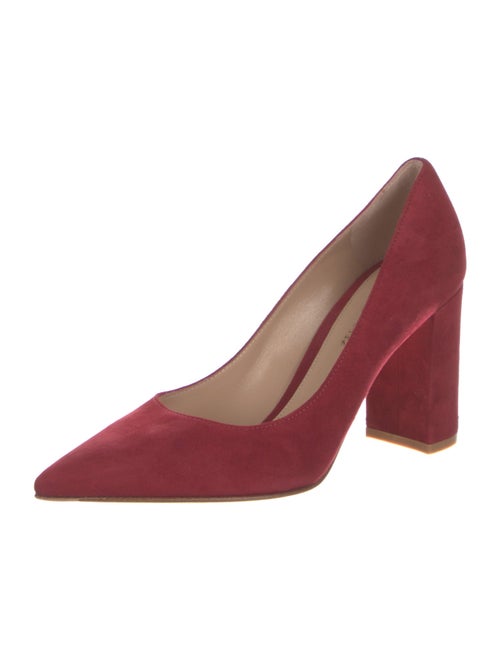 Gianvito Rossi Suede Leather Trim Embellishment Pumps