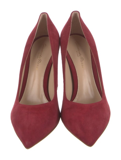 Gianvito Rossi Suede Leather Trim Embellishment Pumps