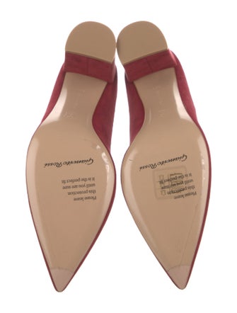 Gianvito Rossi Suede Leather Trim Embellishment Pumps
