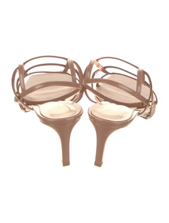 Gianvito Rossi Patent Leather Leather Trim Embellishment Gladiator Sandals