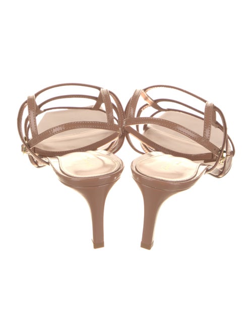 Gianvito Rossi Patent Leather Leather Trim Embellishment Gladiator Sandals