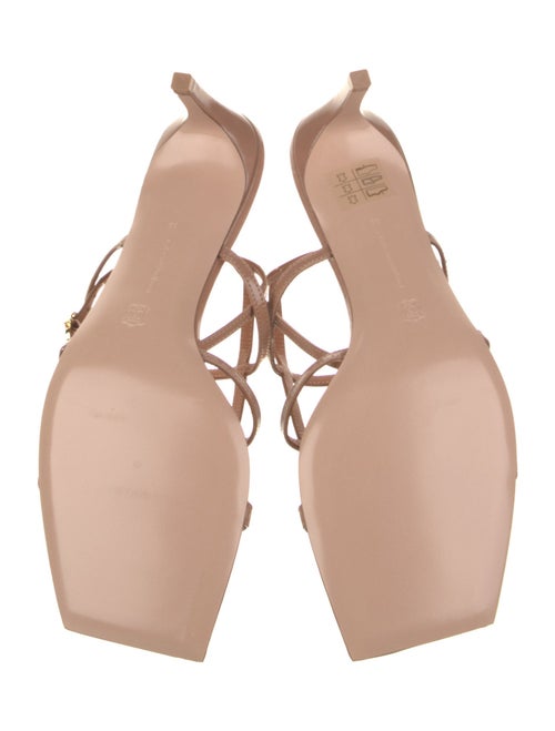 Gianvito Rossi Patent Leather Leather Trim Embellishment Gladiator Sandals