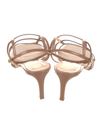 Gianvito Rossi Patent Leather Leather Trim Embellishment Gladiator Sandals