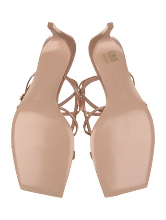 Gianvito Rossi Patent Leather Leather Trim Embellishment Gladiator Sandals