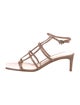 Gianvito Rossi Patent Leather Leather Trim Embellishment Slingback Sandals