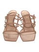 Gianvito Rossi Patent Leather Leather Trim Embellishment Gladiator Sandals