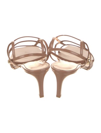 Gianvito Rossi Patent Leather Leather Trim Embellishment Gladiator Sandals