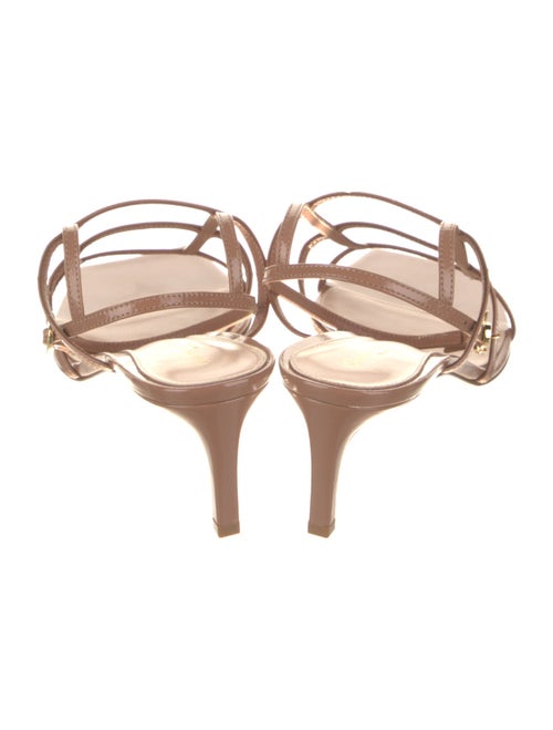 Gianvito Rossi Patent Leather Leather Trim Embellishment Gladiator Sandals