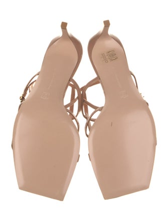 Gianvito Rossi Patent Leather Leather Trim Embellishment Gladiator Sandals