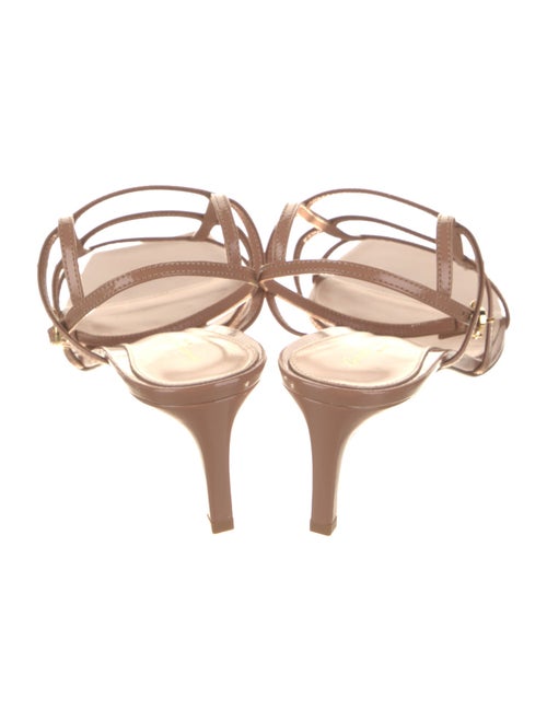 Gianvito Rossi Patent Leather Leather Trim Embellishment Gladiator Sandals