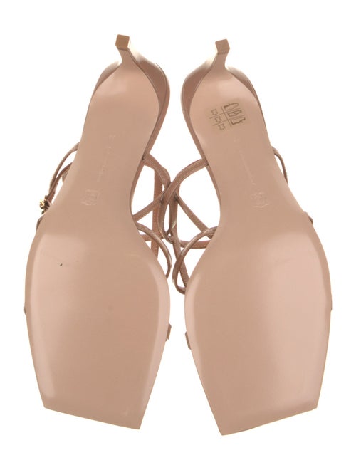 Gianvito Rossi Patent Leather Leather Trim Embellishment Gladiator Sandals