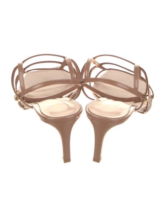 Gianvito Rossi Patent Leather Leather Trim Embellishment Gladiator Sandals