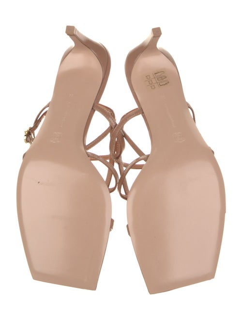 Gianvito Rossi Patent Leather Leather Trim Embellishment Gladiator Sandals