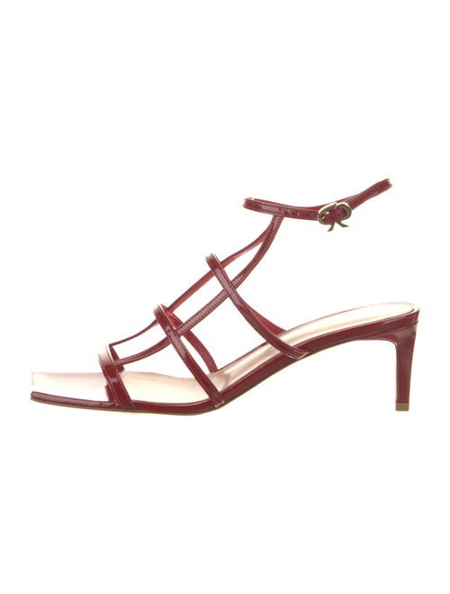 Gianvito Rossi Patent Leather Leather Trim Embellishment Sandals