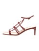 Gianvito Rossi Patent Leather Leather Trim Embellishment Sandals
