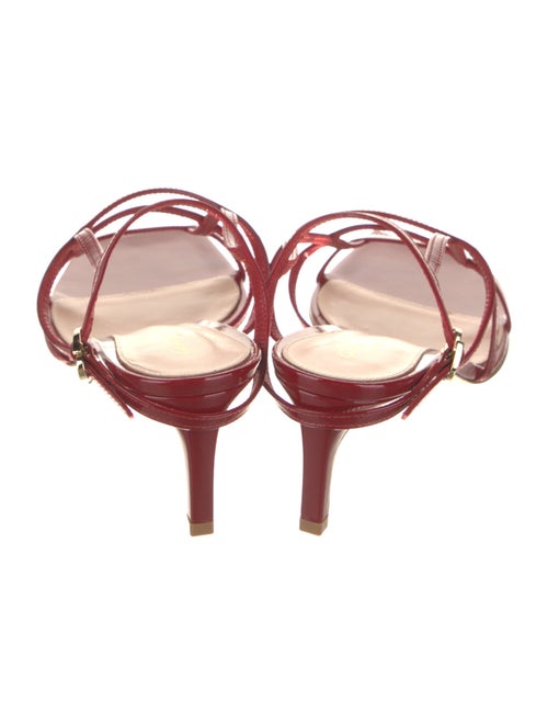 Gianvito Rossi Patent Leather Leather Trim Embellishment Gladiator Sandals