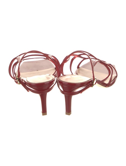 Gianvito Rossi Patent Leather Leather Trim Embellishment Gladiator Sandals