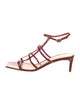Gianvito Rossi Patent Leather Leather Trim Embellishment Gladiator Sandals