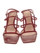 Gianvito Rossi Patent Leather Leather Trim Embellishment Gladiator Sandals