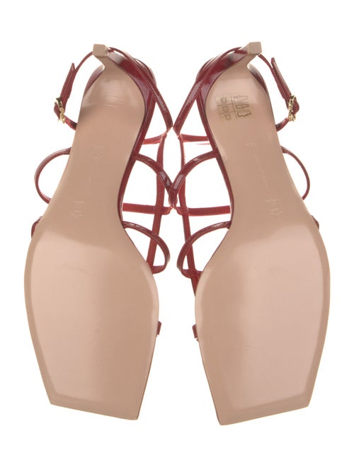 Gianvito Rossi Patent Leather Leather Trim Embellishment Gladiator Sandals