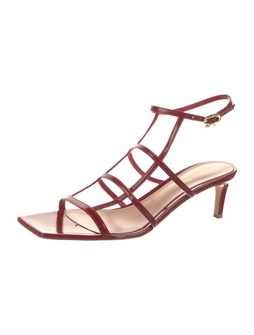 Gianvito Rossi Patent Leather Leather Trim Embellishment Gladiator Sandals