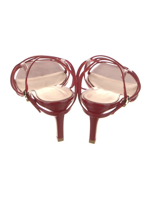 Gianvito Rossi Patent Leather Leather Trim Embellishment Gladiator Sandals