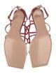 Gianvito Rossi Patent Leather Leather Trim Embellishment Slingback Sandals