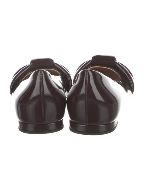 Gianvito Rossi Patent Leather Leather Trim Embellishment Flats