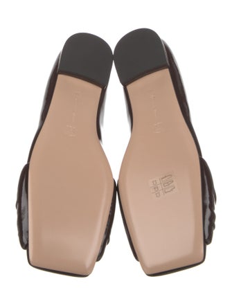 Gianvito Rossi Patent Leather Leather Trim Embellishment Flats