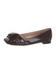 Gianvito Rossi Patent Leather Leather Trim Embellishment Flats