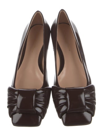 Gianvito Rossi Patent Leather Leather Trim Embellishment Flats