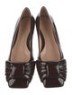Gianvito Rossi Patent Leather Leather Trim Embellishment Flats
