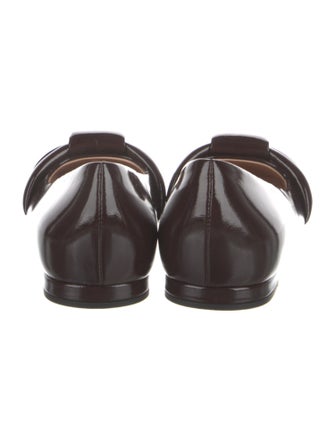 Gianvito Rossi Patent Leather Leather Trim Embellishment Flats