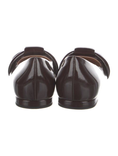 Gianvito Rossi Patent Leather Leather Trim Embellishment Flats