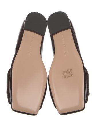 Gianvito Rossi Patent Leather Leather Trim Embellishment Flats