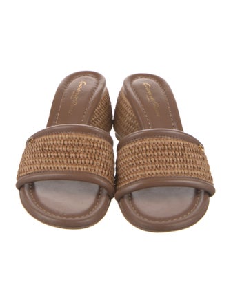 Gianvito Rossi Raffia Slides