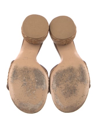 Gianvito Rossi Raffia Slides