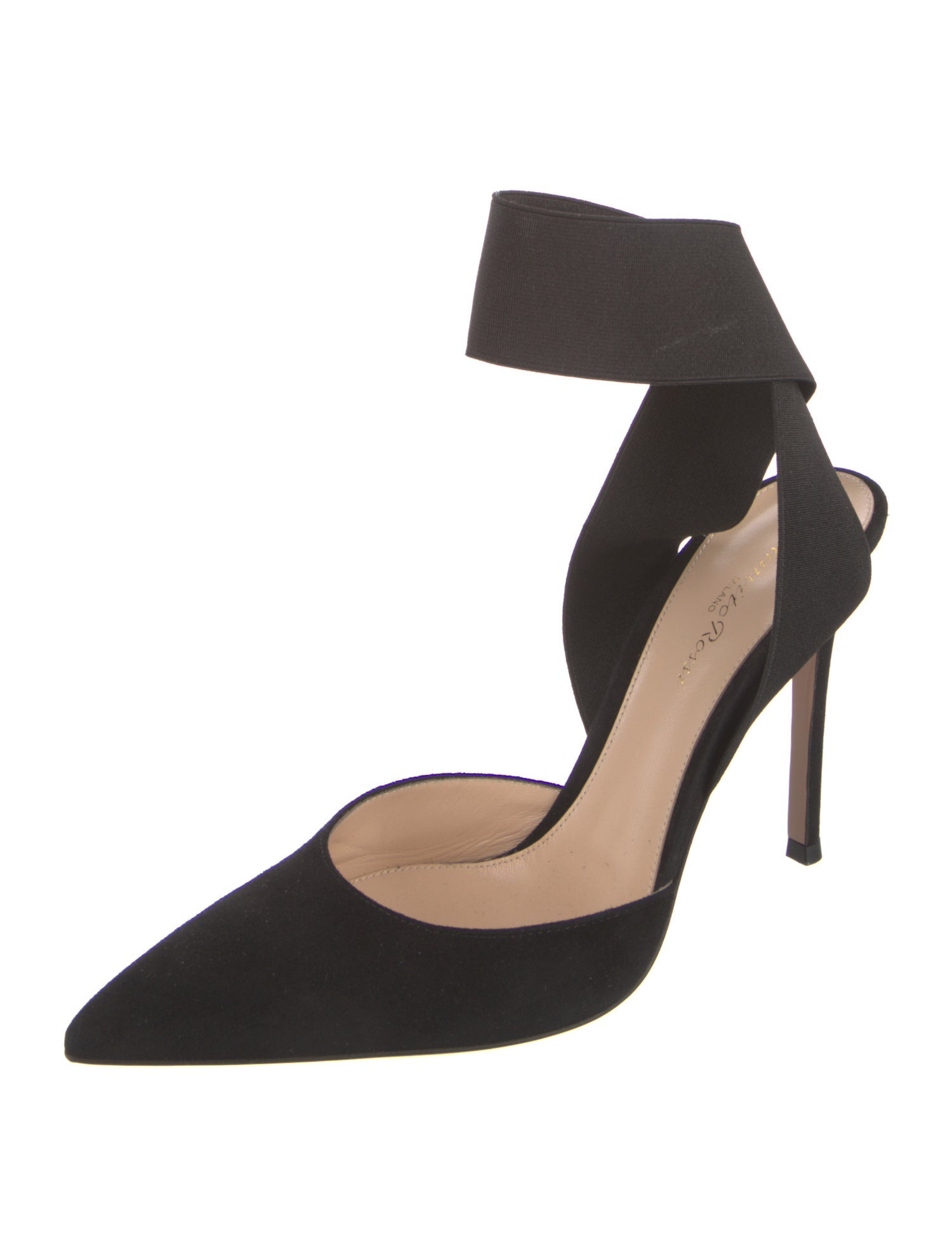 Gianvito Rossi Suede D'Orsay Pumps