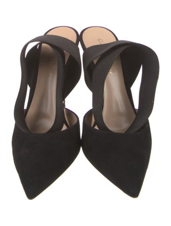 Gianvito Rossi Suede D'Orsay Pumps