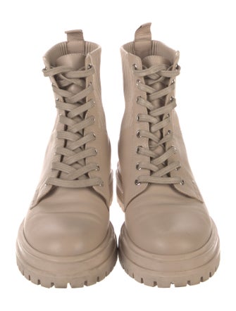 Gianvito Rossi Leather Combat Boots