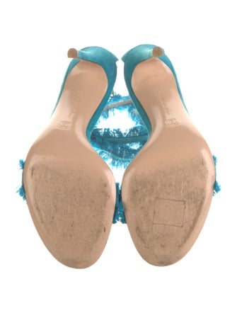 Gianvito Rossi Suede Raw-Edge Trim Sandals