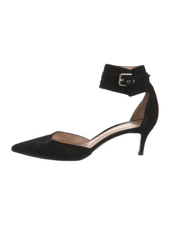 Gianvito Rossi Suede D'Orsay Pumps
