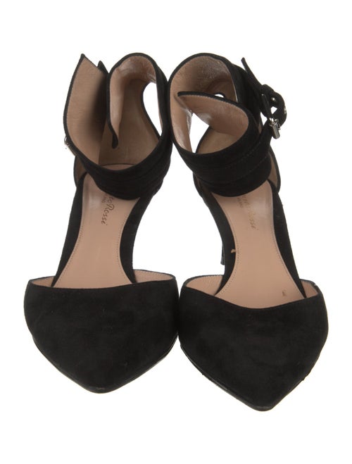 Gianvito Rossi Suede D'Orsay Pumps