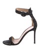 Gianvito Rossi Suede Studded Accents Sandals