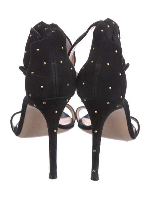 Gianvito Rossi Suede Studded Accents Sandals