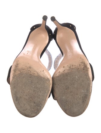 Gianvito Rossi Suede Studded Accents Sandals