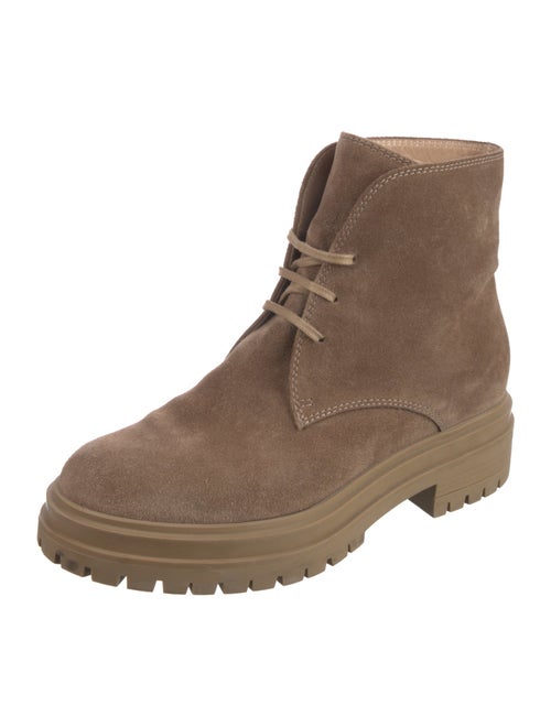 Gianvito Rossi Suede Combat Boots