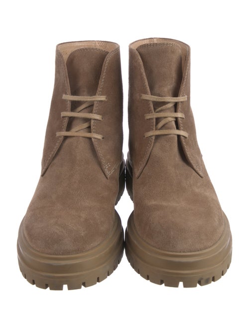 Gianvito Rossi Suede Combat Boots