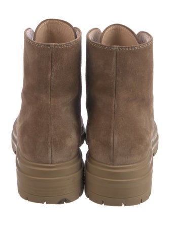 Gianvito Rossi Suede Combat Boots